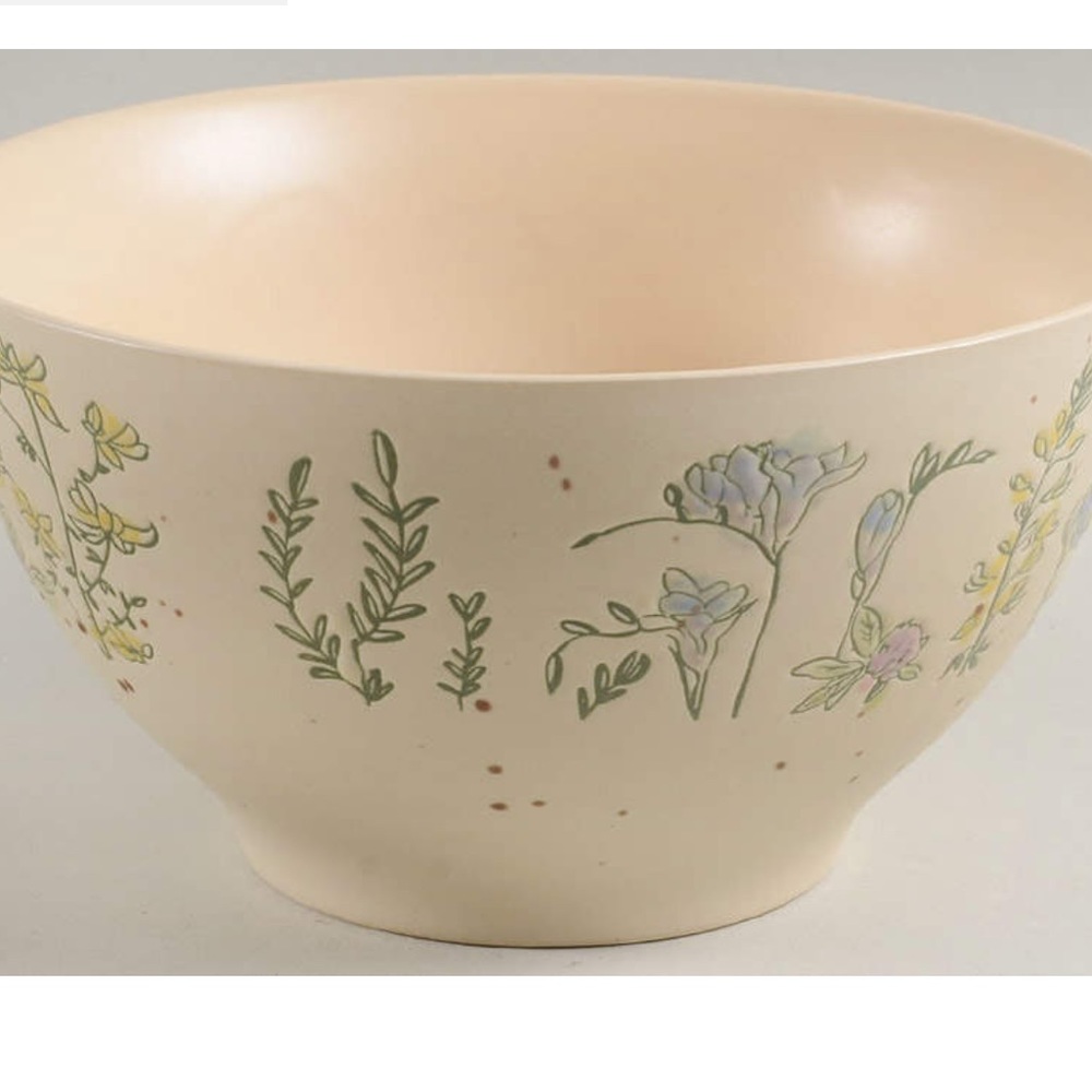 InHomeStylez spectrum designz Spring Pressed Garden Soup Cereal Bowl Set of 2